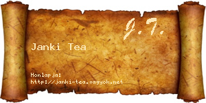 Janki Tea névjegykártya